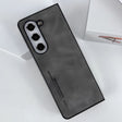 For Samsung Galaxy Z Fold5 i.Crystal Lambskin Folding Phone Case(Dark Grey) - Galaxy Z Fold5 Cases by PMC TechLife | Online Shopping South Africa | PMC TechLife