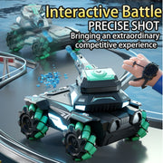 Q171 2.4G Stunt Water Bomb Battle Armor Model Remote Control Car, Specification:Dual Control(Red)
