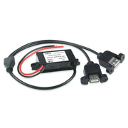 12V to 5V 3A Car Power Converter DC Module Voltage Regulator, Style:Dual USB with Ears