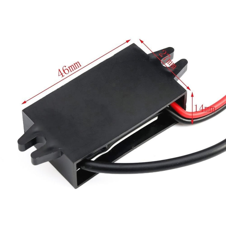 12V to 5V 3A Car Power Converter DC Module Voltage Regulator, Style:Dual USB with Ears