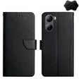 For ZTE Libero 5G IV HT02 Genuine Leather Fingerprint-proof Flip Phone Case(Black) - ZTE Cases by PMC TechLife | Online Shopping South Africa | PMC TechLife | Buy Now Pay Later Mobicred