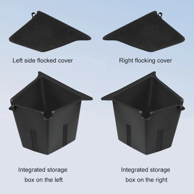 For Tesla Model 3 2pcs / Set Car Trunk Side Storage Box, Flagship Model, Style:without Cover