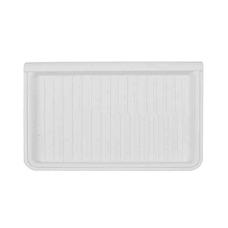 For Tesla Model Y 2021-2023 TPE Storage Organizer Under Car Seat, Style:with Cover(White)