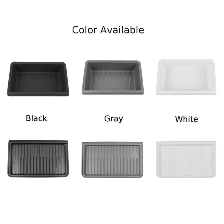 For Tesla Model Y 2021-2023 TPE Storage Organizer Under Car Seat, Style:without Cover(Grey)