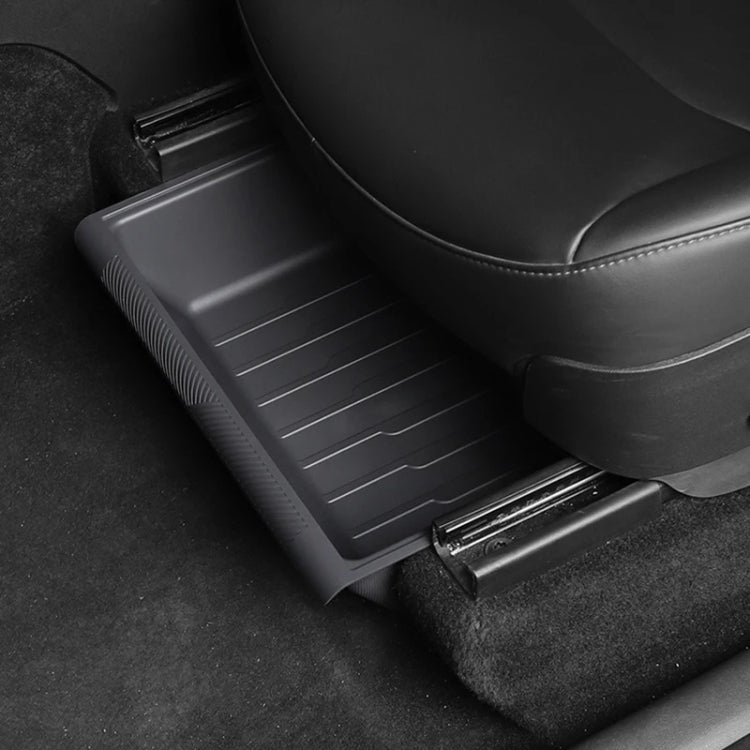 For Tesla Model Y 2021-2023 TPE Storage Organizer Under Car Seat, Style:without Cover(White)