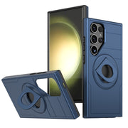For Samsung Galaxy S24 Ultra 5G Armor MagSafe Ring Holder Phone Case(Blue)
