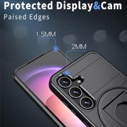 For Samsung Galaxy S24+ 5G Armor MagSafe Ring Holder Phone Case(Black)