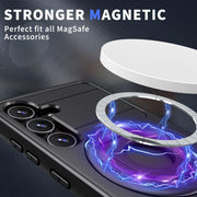 For Samsung Galaxy S24+ 5G Armor MagSafe Ring Holder Phone Case(Black)