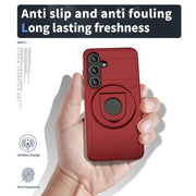 For Samsung Galaxy S24 5G Armor MagSafe Ring Holder Phone Case(Red)