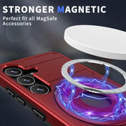 For Samsung Galaxy S24 5G Armor MagSafe Ring Holder Phone Case(Red)