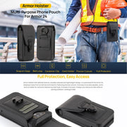 For Ulefone Armor 24 Ulefone Armor Holster Multi-Purpose Phone Pouch Waist Bag(Black)