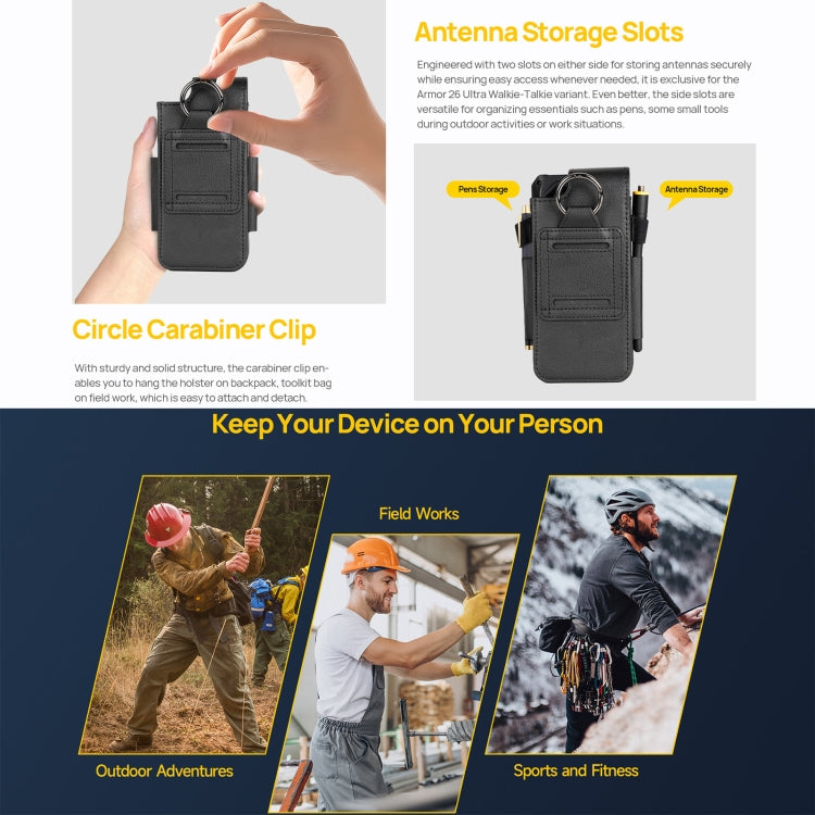 For Ulefone Armor 26 Ultra Ulefone Armor Holster Multi-Purpose Phone Pouch Waist Bag(Black)