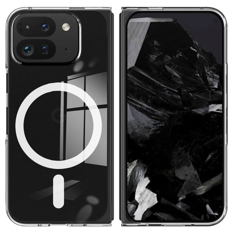 For Google Pixel 9 Pro Fold Scratchproof PC Transparent MagSafe Phone Case