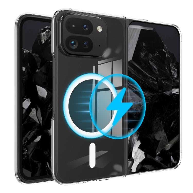 For Google Pixel 9 Pro Fold Scratchproof PC Transparent MagSafe Phone Case