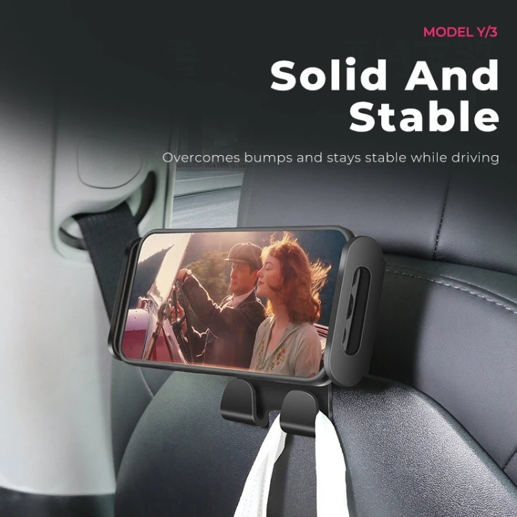 For Tesla Model 3 / Y Car Rear Seat Phone Tablet Holder, Style:Bracket Base
