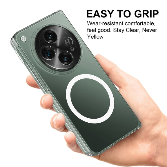 For OnePlus Open Scratchproof PC Transparent MagSafe Phone Case