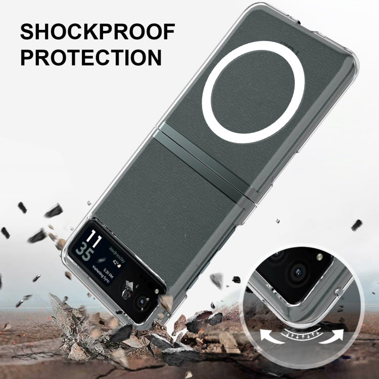 For Motorola Razr 40 Scratchproof PC Transparent MagSafe Phone Case