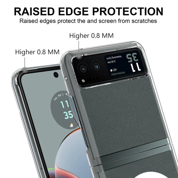 For Motorola Razr 40 Scratchproof PC Transparent MagSafe Phone Case