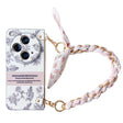 For OPPO Find N3 Pearlescent Paint Painted PC Phone Case with DIY Scarf Bracelet(Sketch Flower) - free shipping - PMC TechLife - Order now!