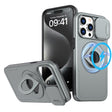 For iPhone 15 Pro Camshield MagSafe Ring Holder Armor Phone Case(Titanium Grey) - More iPhone Cases by PMC TechLife | Online Shopping South Africa | PMC TechLife