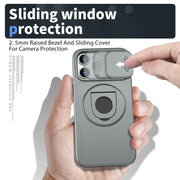 For iPhone 15 Pro Camshield MagSafe Ring Holder Armor Phone Case(Titanium Grey)