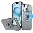 For iPhone 15 Plus Camshield MagSafe Ring Holder Armor Phone Case(Titanium Grey) - iPhone 15 Plus Cases by PMC TechLife | Online Shopping South Africa | PMC TechLife