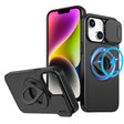 For iPhone 14 Plus Camshield MagSafe Ring Holder Armor Phone Case(Black) - free shipping - PMC TechLife - Order now!