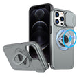 For iPhone 12 Pro Max Camshield MagSafe Ring Holder Armor Phone Case(Titanium Grey) - iPhone 12 Pro Max Cases by PMC TechLife | Online Shopping South Africa | PMC TechLife