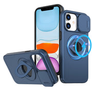 For iPhone 11 Camshield MagSafe Ring Holder Armor Phone Case(Blue)