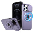 For iPhone 12 Pro Camshield MagSafe Ring Holder Armor Phone Case(Purple) - iPhone 12 / 12 Pro Cases by PMC TechLife | Online Shopping South Africa | PMC TechLife
