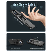 For iPhone 16 Pro Max Camshield MagSafe Ring Holder Armor Phone Case(Black)