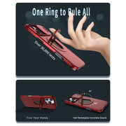 For iPhone 16 Pro Camshield MagSafe Ring Holder Armor Phone Case(Red)