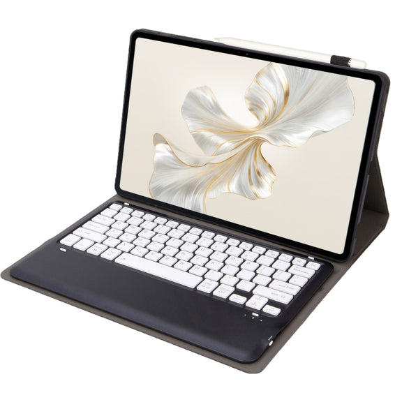 For Honor Pad 9 AH19 TPU Ultra-thin Detachable Bluetooth Keyboard Tablet Leather Case(Black + White)
