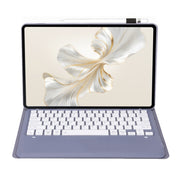 For Honor Pad 9 AH19 TPU Ultra-thin Detachable Bluetooth Keyboard Tablet Leather Case(Purple)