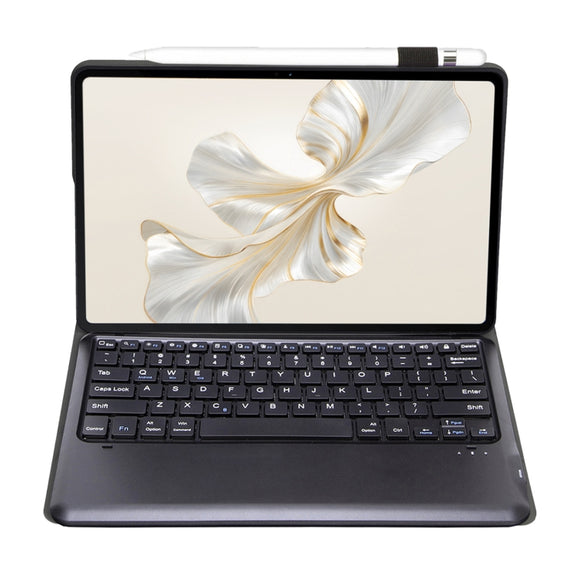 For Honor Pad 9 AH19 TPU Ultra-thin Detachable Bluetooth Keyboard Tablet Leather Case(Black)
