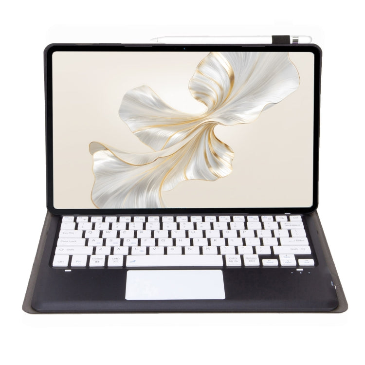 For Honor Pad 9 AH19-A TPU Ultra-thin Detachable Bluetooth Keyboard Tablet Leather Case with Touchpad(Black + White)