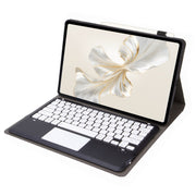 For Honor Pad 9 AH19-A TPU Ultra-thin Detachable Bluetooth Keyboard Tablet Leather Case with Touchpad(Black + White)