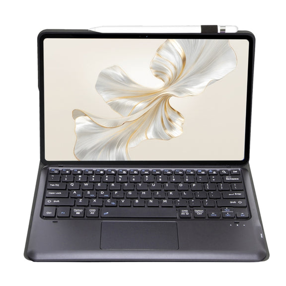 For Honor Pad 9 AH19-A TPU Ultra-thin Detachable Bluetooth Keyboard Tablet Leather Case with Touchpad(Black)