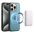 For iPhone 15 Pro Max Denior Cowhide Texture Leather MagSafe Phone Case(Blue) - free shipping - PMC TechLife - Order now!