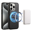 For iPhone 15 Pro Denior Cowhide Texture Leather MagSafe Phone Case(Black) - free shipping - PMC TechLife - Order now!