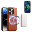 For iPhone 16 Pro Denior Cowhide Texture Leather MagSafe Phone Case(Brown) - iPhone 16 Pro Cases by Denior | Online Shopping South Africa | PMC TechLife | Buy Now Pay Later Mobicred