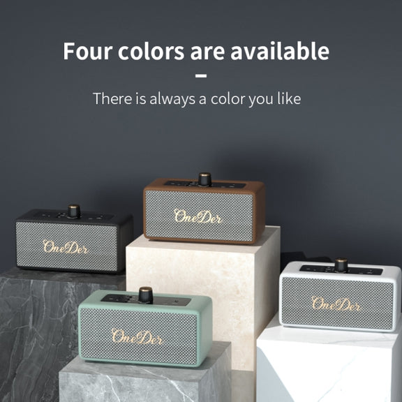 Oneder D3 Retro Leather Casing 30W Dual Units Wireless Bluetooth Speaker(Cyan)
