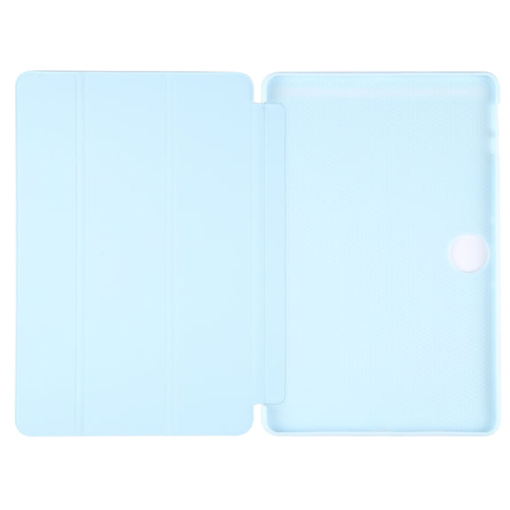 For Honor Pad 9 Tri-fold Silicone Leather Tablet Case(Ice Blue)