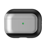 For AirPods Pro Electroplated Leather Texture Wireless Earphones Protective Case(Silver)