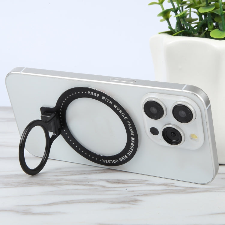 CPS-050 Adhesive MagSafe Magnetic Ring Phone Ring Holder(Black)