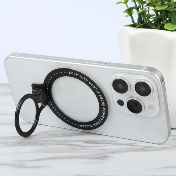CPS-050 Adhesive MagSafe Magnetic Ring Phone Ring Holder(Black)