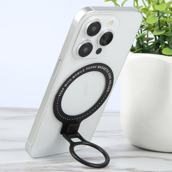 CPS-050 Adhesive MagSafe Magnetic Ring Phone Ring Holder(Black)