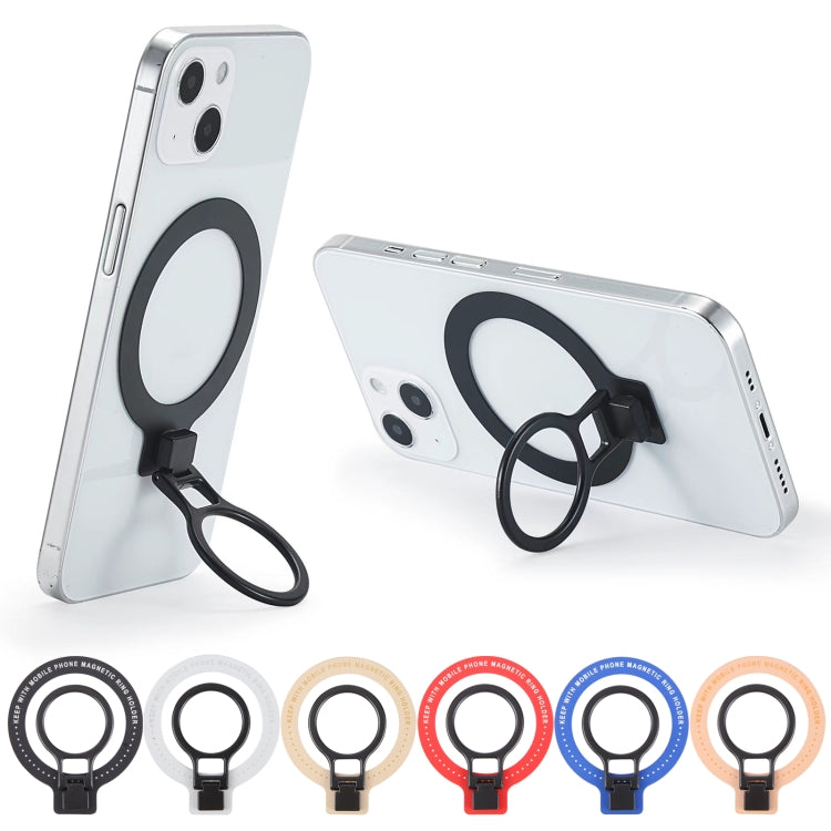 CPS-050 Adhesive MagSafe Magnetic Ring Phone Ring Holder(Black)