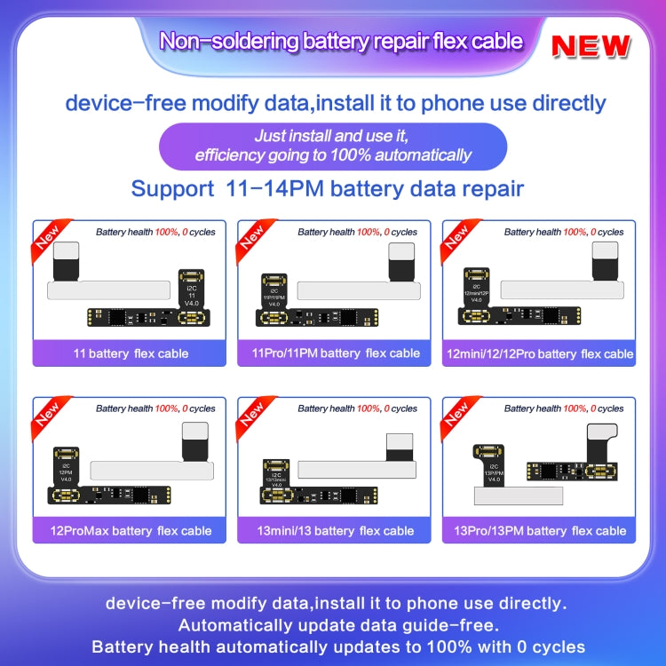 For iPhone 13 / 13 mini I2C External Battery Repair Cable