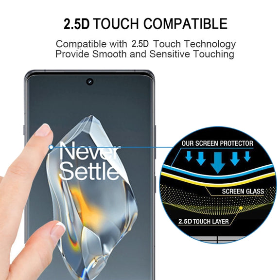 For OnePlus Ace 4 9H HD 3D Curved Edge Tempered Glass Film(Black)